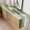 thumbnail image 4 of Sage Green Geometric Table Runner - 120 Inch Long, Kitchen Dining Table Runner Dresser Scarves, Watercolor Ombre Modern Abstract Art Farmhouse Decor for Coffee Tables Wedding Party Banquet, 4 of 8