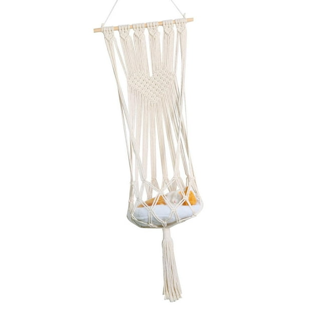 Hamaca para gatos Zulema tejida a mano con borlas
