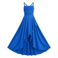 thumbnail image 6 of RUTAYY Children Girls Dress Square Collar Solid Color Party Ruffled Tiered Strapless Casual Party Wear Elegant Holiday Dresses, 6 of 7