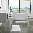 thumbnail image 5 of Diatomite Stone Quick-Dry Water Absorbing Bath Mat Sets-Large+Medium White Mats, 5 of 7