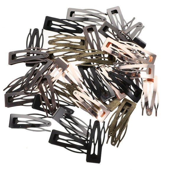 LOLIPPYY 40Pcs Creative Metal Hair Clips Snap Style Decorative Hairpins for Everyday Use