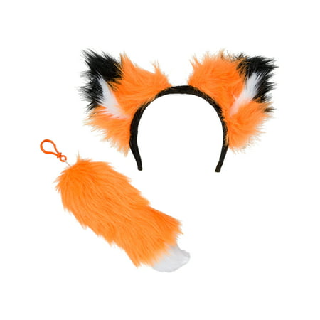 Orange Woodland Fox Ear And Tail Costume Accessory