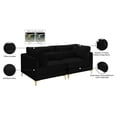 thumbnail image 4 of Meridian Furniture Julia Black Velvet Modular Sofa, 4 of 7