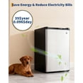thumbnail image 4 of IdealHouse Compact Refrigerator with Freezer, Energy Efficient Small Fridge with Adjustable Thermostat, Removable Shelves, Quiet Operation for Dorm, Apartment, Office and Bedroom, 4 of 6