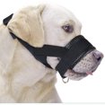 thumbnail image 3 of Bozal de nailon para perros pequeños, medianos y grandes que evita morder, ladrar y masticar, lazo ajustable (negro), 3 of 5