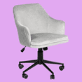 thumbnail image 5 of Impressions Vanity Chair, Adelyn Makeup Chair with Adjustable Height and Wheelbase (Cool Grey), 5 of 6
