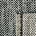 thumbnail image 6 of SAFAVIEH Courtyard Blazhe Chevron Indoor/Outdoor Area Rug, Black/Beige, 7'10" x 7'10" Round, 6 of 11