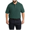 thumbnail image 2 of Yellow Rooster Mens Short Sleeve Heavyweight Cotton Pique Polo Dark Green 2XL, 2 of 4