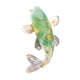 thumbnail image 3 of Figura realista de pez koi de la suerte, miniadorno de resina, escultura creativa de animal. Verde, 3 of 9