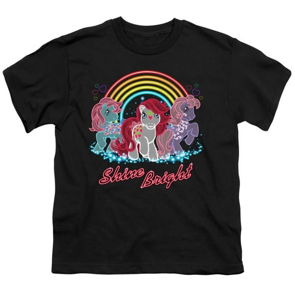 My Little Pony Retro Neon Ponies S/S Youth 18/1 T-Shirt Black
