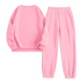 thumbnail image 5 of GEWSEY Womens Sweatsuits 2 Piece Set Airport Outfits for Women Crewneck Long Sleeve Sweatshirts Drawstring Pants Tracksuits (Pink, XL), 5 of 5