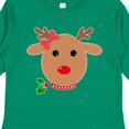 thumbnail image 4 of Inktastic Girl Reindeer Boys or Girls Long Sleeve Toddler T-Shirt, 4 of 5