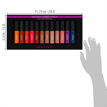 SHANY Vegan Vibes Only Matte Liquid Lipstick Set - 12 Long-Lasting Liquid Matte Lipsticks in Nude, Classic, and Bold Shades