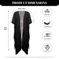 thumbnail image 6 of SCRAWLGOD Flame Wolf Print Kimono Swimsuit Coverup Loose Breathable Swimsuit Cover Up Lightweight Bathing Suit Cover Up for Women, 6 of 6