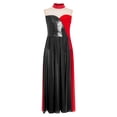thumbnail image 2 of Jizyo Robe de Danse Sans Manches pour Filles à Sequins Color Block Costume de Danse Lyrique Tenues de Ballerine Rouge 16, 2 of 4