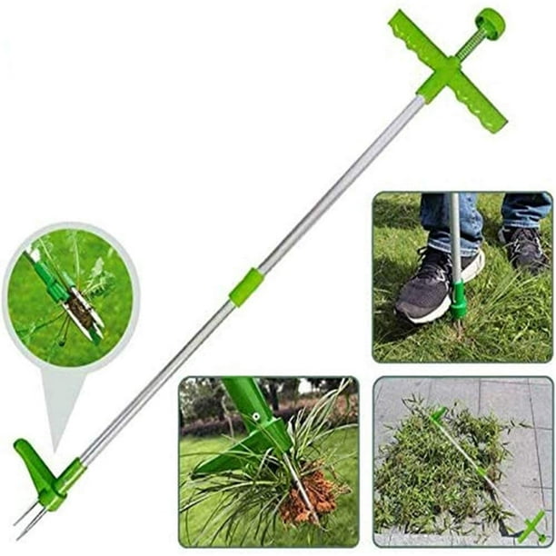 Amerteer StandUp Weeder and Root Removal Tool with 3 Stainless Steel