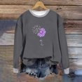 thumbnail image 4 of Uootdi Womens Cute Print Daily Long Sleeve Shirts Round Neck Letter Graphic Sweatshirt Pullover Relaxed Fit Pullover Fall Clothes Gift, 4 of 6