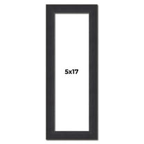 5x17 Frame Black Real Wood Picture Frame Width 1.25 Inches | Interior Frame Depth 0.5 Inches |