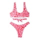 thumbnail image 3 of Traje de baño de pecho cruzado dividido para mujer a la moda Bikini Sexy con estampado de cintura Fridja  nalpqowj23564, 3 of 4