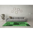 thumbnail image 3 of Ahgly Company Indoor Rectangle Abstract Emerald Green Modern Area Rugs, 2' x 4', 3 of 4