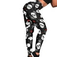thumbnail image 4 of DISNIMO Halloween Skull Printed Yoga Pants Leggings for Women, Spider Web Printed High Waisted Workout Leggings Breathable Yoga Leggings for Workout Sport, Black, 3XL, 4 of 6