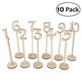 thumbnail image 1 of OULII 10pcs 1-10 Wooden Table Numbers with Holder Base for Wedding Party Decoration, 1 of 8