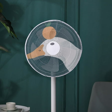 

Alexsix Round Electric Fan Cover Washable Cartoon Mesh Fan Sleeve Baby Finger Protector(A)