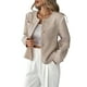 thumbnail image 1 of Chaqueta Corta y Elegante de para Mujer con Bolsillos, Ropa Informal para Otoño e Invierno. Albaricoque S, 1 of 9