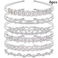 thumbnail image 2 of Bandeau de mariée Strass Métal: 6pcs Faux Perle Headpiece Headpiece Hoop, 2 of 10