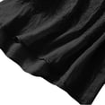 thumbnail image 6 of Summer Tops for Women Pleated Cotton Linen Tops Solid Color Shirts Blouses And Tees, 6 of 6