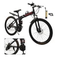 thumbnail image 6 of 26" wheels 27 speed double disc brake folding mountain bike MTB for adults Black, 6 of 18