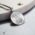 thumbnail image 3 of PicturesOnGold.com Saint Illtud Religious Medal Necklace Pendants Female - 1 Inch Size of a Quarter -Solid 14K Yellow Gold, 3 of 6