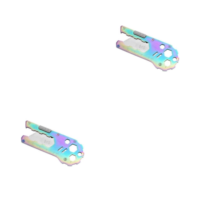 Wosthever Camping Multitool Mini Pocket Chopper Bloqueo de seguridad Papelería Hoja de acero inoxidable Gadgets de supervivencia Coloridos Vistoso 2Conjunto
