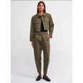 thumbnail image 3 of Mid Rise Paperbag Trousers with a Belt, 3 of 3