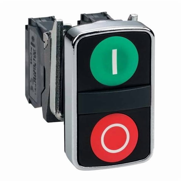 Schneider Electric Non-Illum Push Button, 2 Flush,I/O ZB4BA7341