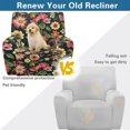 thumbnail image 4 of HELLHERO with Pocket 4 Pack Recliner Chair Covers for Kids, Polyester Spandex Brushed Recliner Chair Protector for Living Room, Flower, 4 of 8