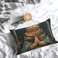 thumbnail image 3 of Salouo Surreal Meditating Cat Pattern Pillow Cases,1PC Pillow Covers with Envelope Closure Decorative Pillow Case for Bed Couch,Pillows Not Included-16"x24", 3 of 6