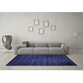 thumbnail image 3 of Ahgly Company Indoor Square Oriental Blue Industrial Area Rugs, 4' Square, 3 of 4
