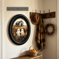 thumbnail image 6 of Vintage Halloween Ghost Wall Art, Oval Framed Spooky Decor, Rustic Farmhouse Style for Living Room & Entryway, Seasonal Home Decoration for Halloween Lovers, 6 of 7