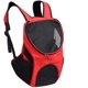 thumbnail image 2 of Bolso de hombro portátil para mascotas, mochila plegable, ligera y transpirable, para llevar al aire libre, para viajes, caminar, senderismo, acampar (rojo), 2 of 5