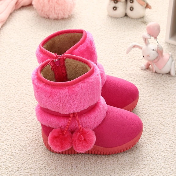 NICERIO 1 Pair of Toddler Warm Boots Rosy Soft Comfortable Prewalker for Infants