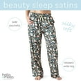thumbnail image 3 of Hello Mello Bow So Lovely Satin Pajama Lounge Pants, Petal to the Metal Medium/Large (Women's), 3 of 9