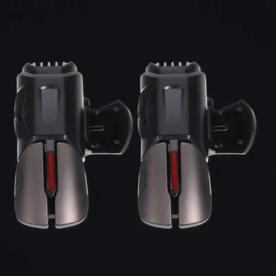 Minkissy 1Pair Sturdy Game Handle Trigger Black Premium Metal ABS Compact Mobile Game Controller