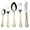 Grand, variant on Flatware Set 20-Piece Service for 4, 18/10 Stainless Steel Silverware Cutlery, 24k Gold Plated Accent (gold sets) (Gold Beads)