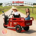 thumbnail image 3 of Track Seven 12V Kids Ride on Car, Electric 3-Wheel Cargo Truck with Large Storage Space, LED Lights, Music, Electric Trike Ride on Toy for Kids Aged 3+, Red, 3 of 7
