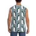 thumbnail image 4 of Bingfone Penguin Pattern Men's Tank Tops Workout Sleeveless Tee Shirts Running Beach Tanks for Men-X-Large, 4 of 7