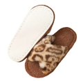 thumbnail image 4 of EKVAHL Women's Fuzzy Open-Toe House Slippers with Memory Foam - Leopard Print Cheetah Plush Cozy Cute Slipper Indoor/Outdoor Soft Slip On Slides Gifts for Women Mom Her Ladies, 4 of 6