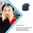 thumbnail image 3 of Minnieouse Beanie Hat Cómodo Casual Color sólido Gorros para adultos Gorras Turbante simple Mujeres Hombres Sombreros para la decoración del vestido Sombreros azul marino Minnieouse AP009244-08B, 3 of 6