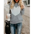 thumbnail image 3 of ZANKLEY Women Sweaters Heart Front Crew Neck Long Sleeve Knitted Pullover Fall Winter Sweater, 3 of 7