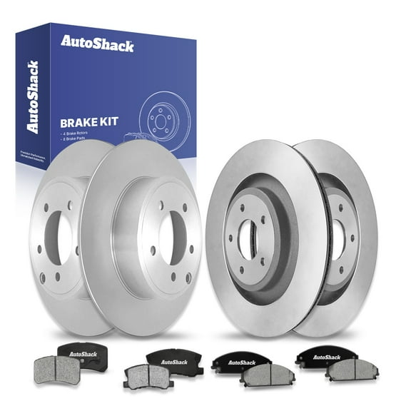 AutoShack Front & Rear Brake Rotors Ceramic Brake Pads | Replacement For 2013 Chrysler 200 2.4L 3.6L V6 FWD | 12-PC Brake Kit